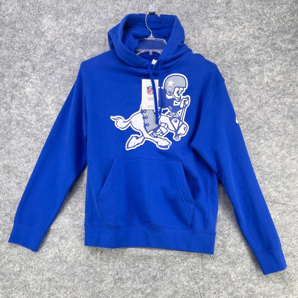 Nike Dallas Cowboys Retro Joe Sweatshirt Men Small Blue NFL Pullover‎ Hoodie NEW